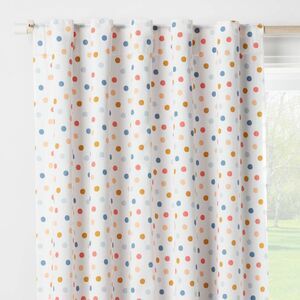 Pillowfort - 84" Blackout Dot Kids' Curtain Panel White - Pillo White